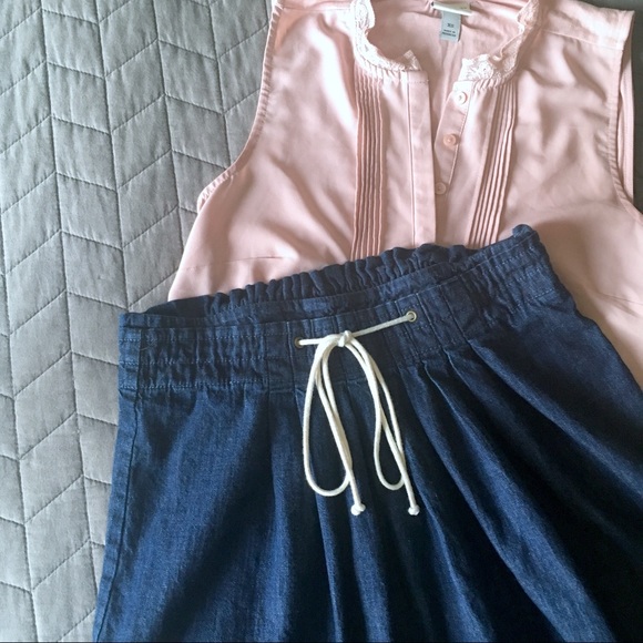 Chambray Skirt with Drawstring Tie size XS - Picture 4 of 4